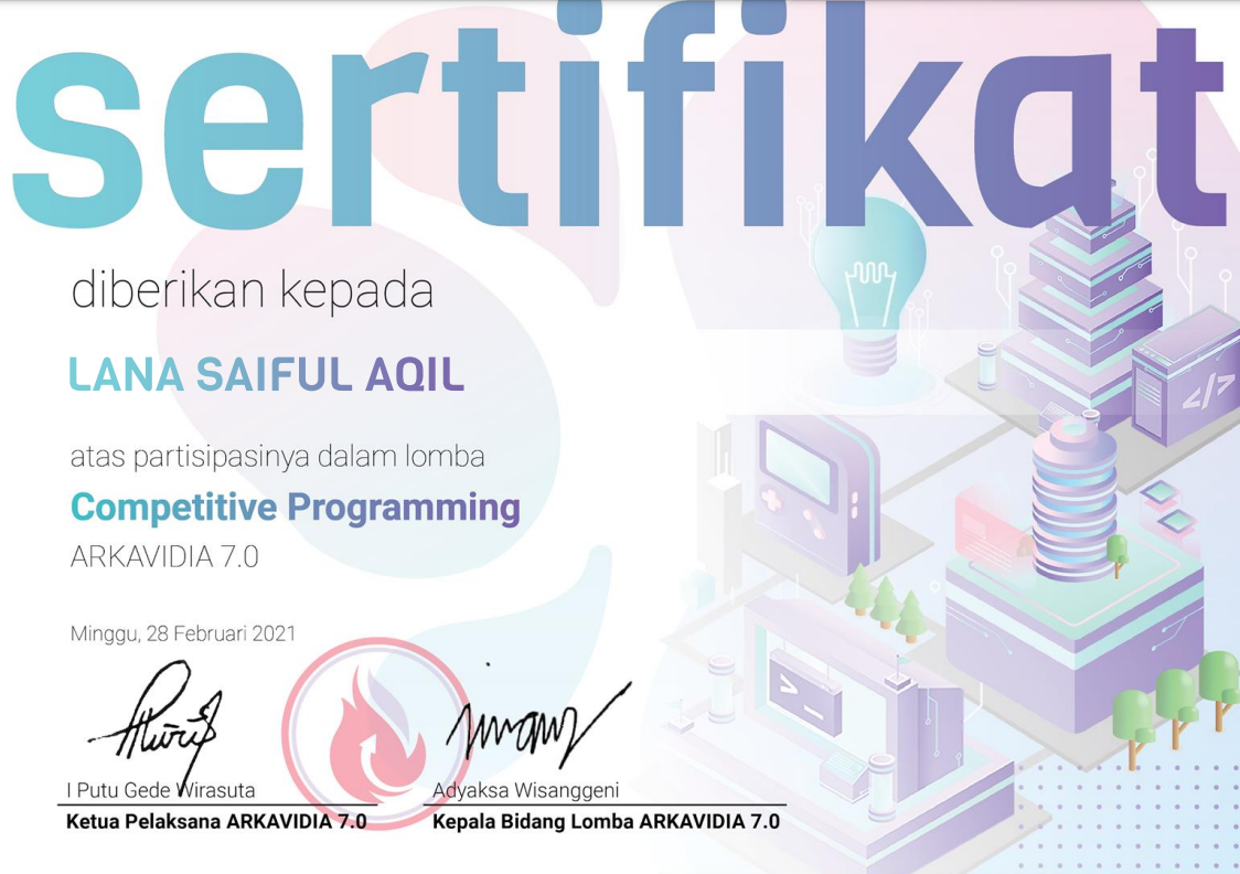Arkavidia Competitive Programming